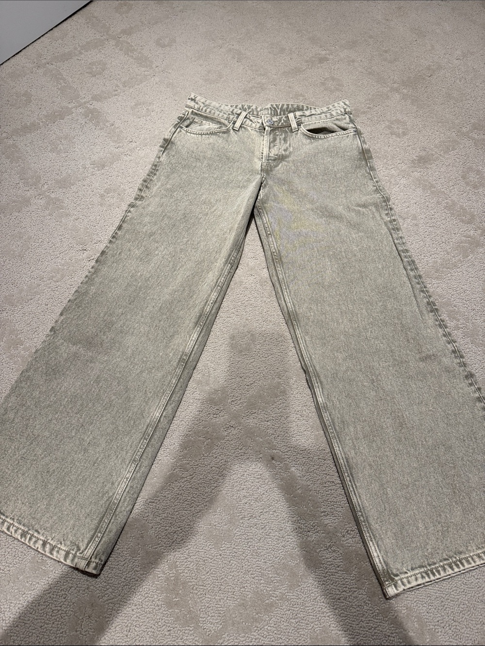 Women’s  Wide-Leg Light Gray Jeans